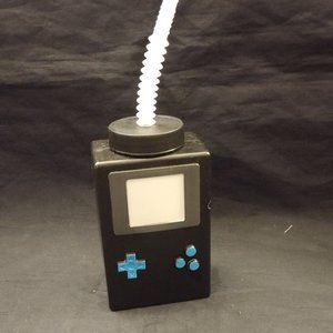 Nintendo Gameboy Tumbler - 24oz w/ straw - Black - Classic Gamers Tumbler - NEW